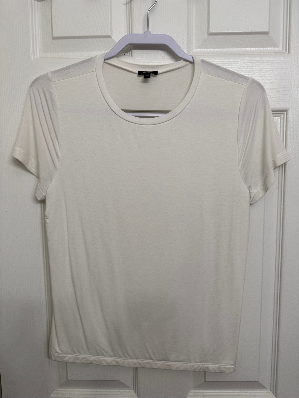 Express White Short Sleeve Crewneck Tee
